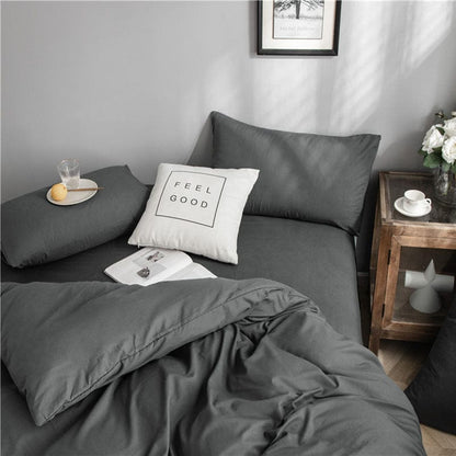 Grigio - Drap Fodera / Copripiumino / 2 taies d'oreiller