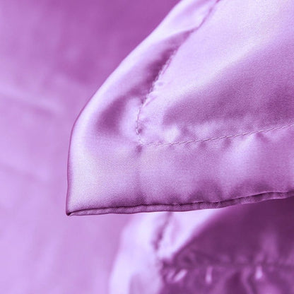 Mauve type satin - Drap Fodera / Copripiumino / 2 taies d'oreiller