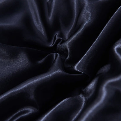 Nero type satin - Drap Fodera / Copripiumino / 2 taies d'oreiller