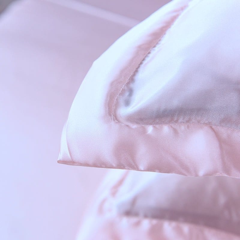 Rosa chiaro type satin - Drap Fodera / Copripiumino / 2 taies d'oreiller