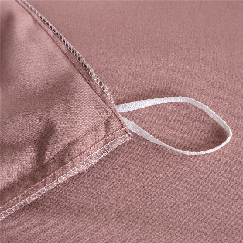 Rosa pêche - Drap Fodera / Copripiumino / 2 taies d'oreiller