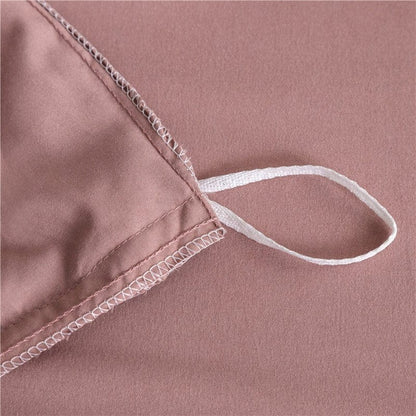 Rosa pêche - Drap Fodera / Copripiumino / 2 taies d'oreiller