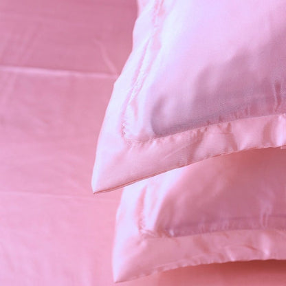Rosa type satin - Drap Fodera / Copripiumino / 2 taies d'oreiller