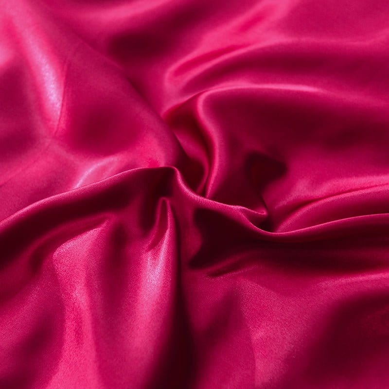 Rosso type satin - Drap Fodera / Copripiumino / 2 taies d'oreiller