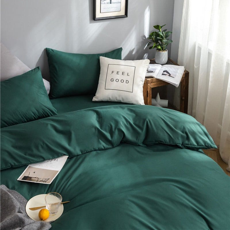 Verde - Drap Fodera / Copripiumino / 2 taies d'oreiller