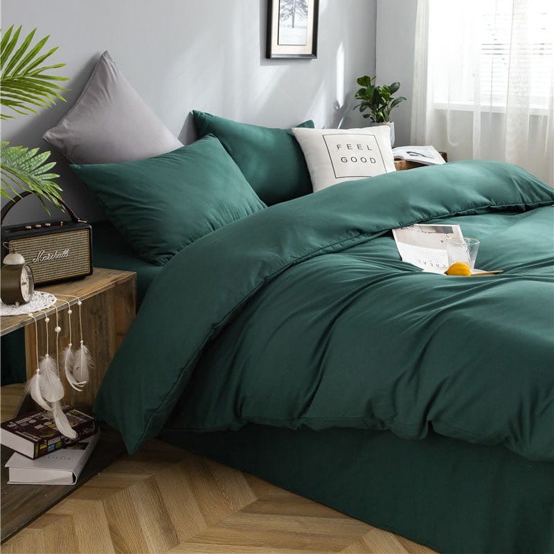Verde - Drap Fodera / Copripiumino / 2 taies d'oreiller