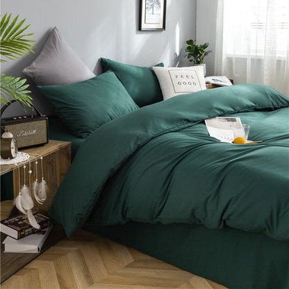 Verde - Drap Fodera / Copripiumino / 2 taies d'oreiller