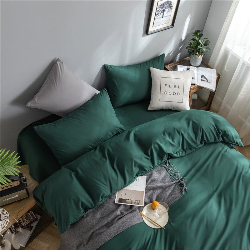 Verde - Drap Fodera / Copripiumino / 2 taies d'oreiller