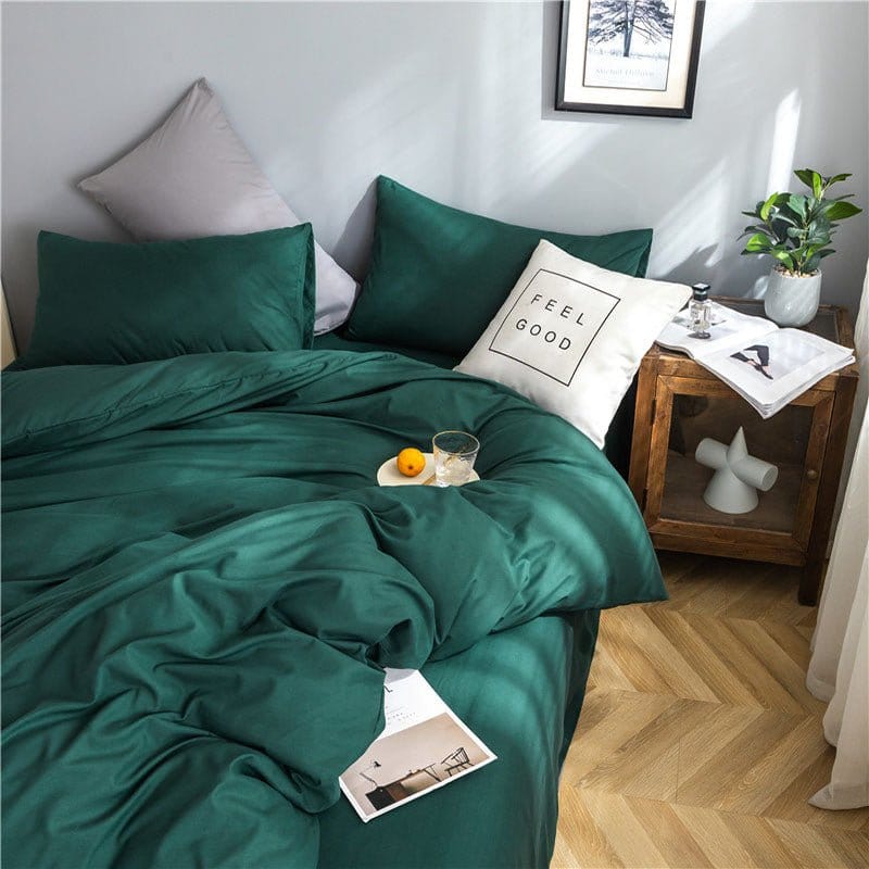 Verde - Drap Fodera / Copripiumino / 2 taies d'oreiller