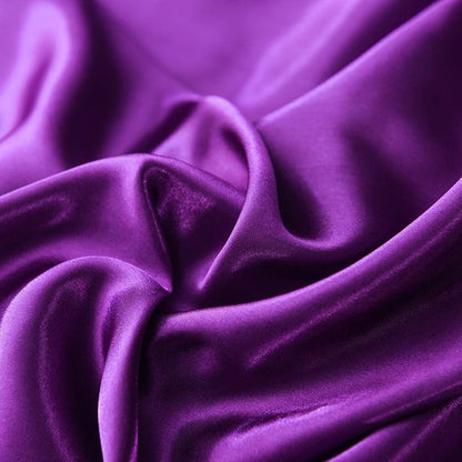 Violet type satin - Drap Fodera / Copripiumino / 2 taies d'oreiller