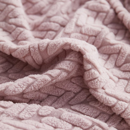 Rosa chiaro - Fodera in pile per cuscini di divano - Motivo Wool